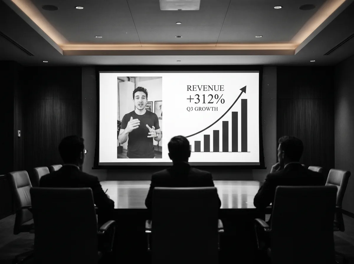 Sales dashboard showing growth correlated with viral video